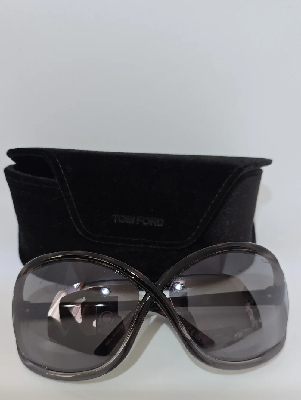 Tom Ford Women's Black/Gray Oversized Sunglasses